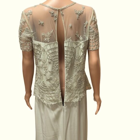 MONTAGE by Mon Cheri Sage Beaded Gown SIZE 12 - Picture 6 of 16